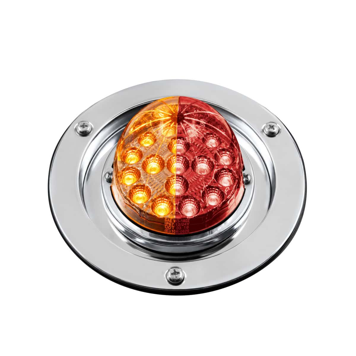 Double Fury 17 Led Dual Function Watermelon Light Sleeper Bunk Kit With 304 Ss Bezel-Amber &Amp; Red Led 5 Double Fury 17 LED Dual Function Watermelon Light Sleeper Bunk Kit With 304 SS Bezel-Amber & Red LED