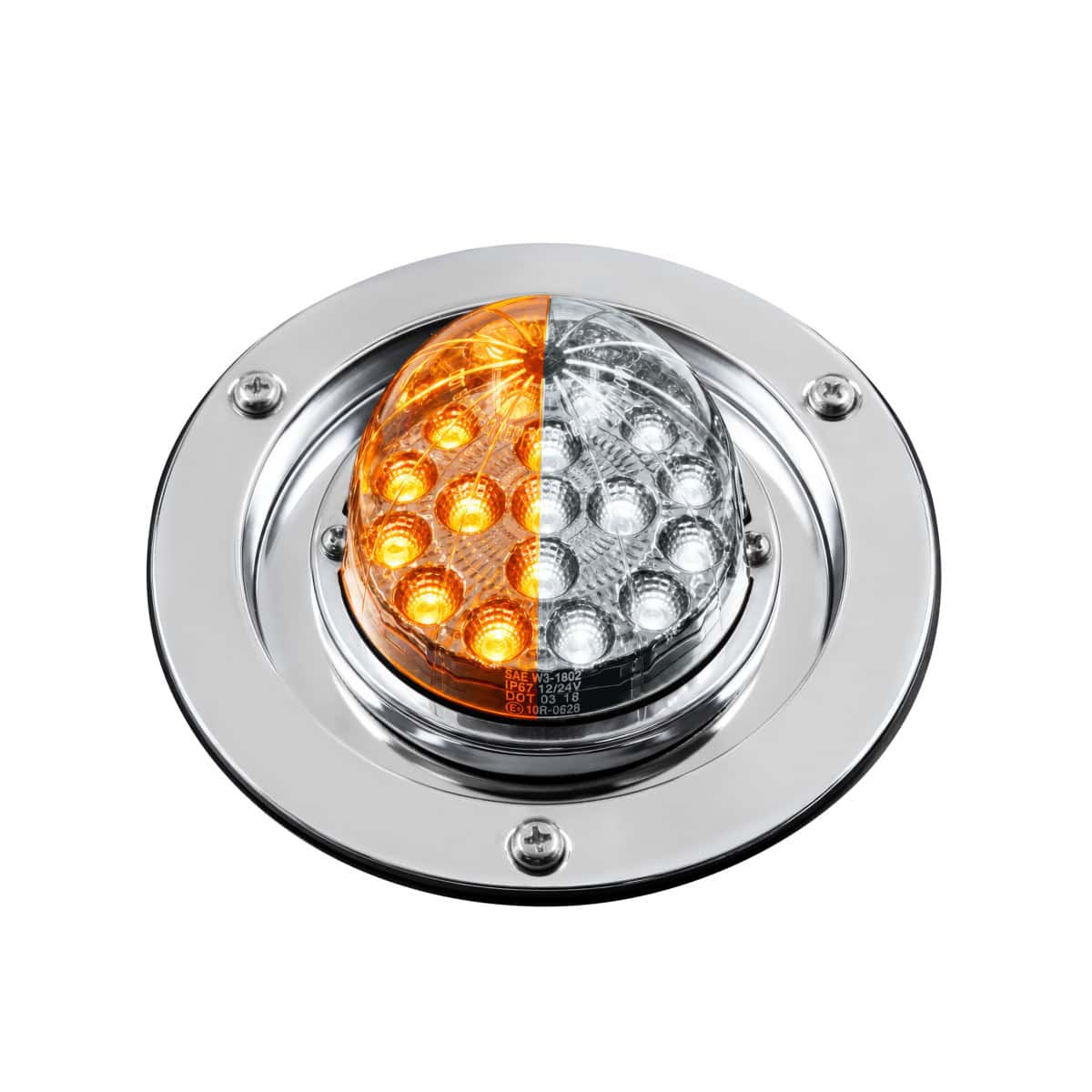 Double Fury 17 Led Dual Function Watermelon Light Sleeper Bunk Kit With 304 Ss Bezel-Amber &Amp; White Led 5 Double Fury 17 LED Dual Function Watermelon Light Sleeper Bunk Kit With 304 SS Bezel-Amber & White LED