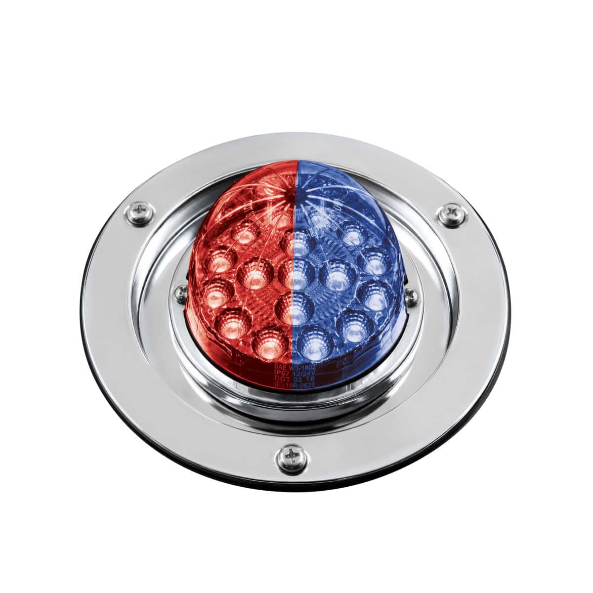 Double Fury 17 Led Dual Function Watermelon Light Sleeper Bunk Kit With 304 Ss Bezel-Red &Amp; Blue Led 5 Double Fury 17 LED Dual Function Watermelon Light Sleeper Bunk Kit With 304 SS Bezel-Red & Blue LED