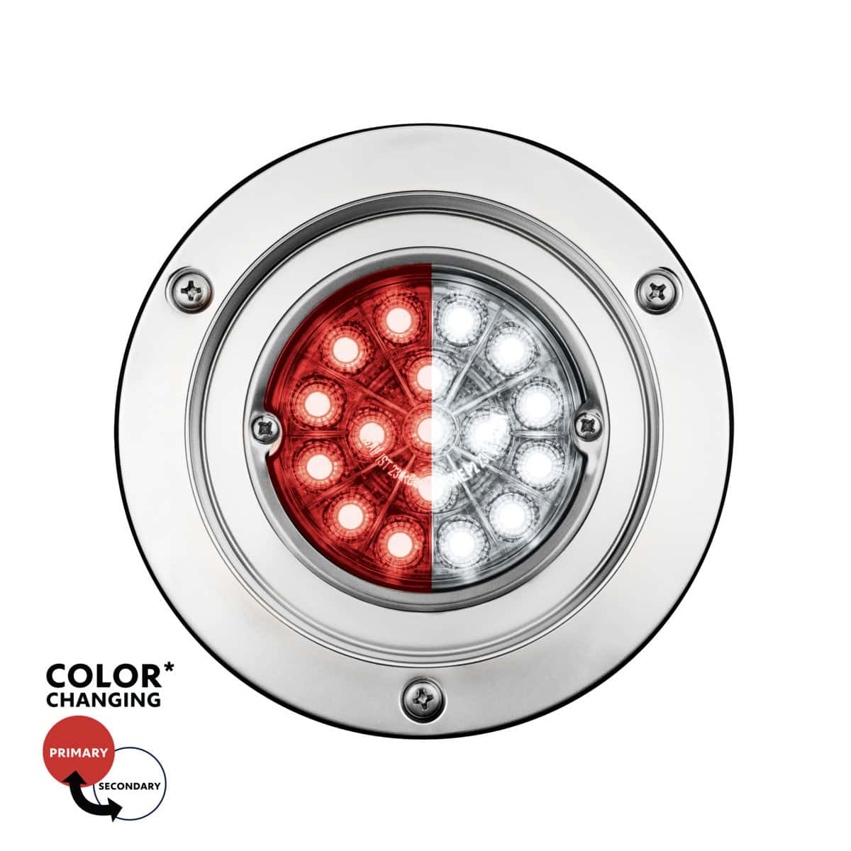Double Fury 17 LED Dual Function Watermelon Light Sleeper Bunk Kit With 304 SS Bezel-Red & White LED