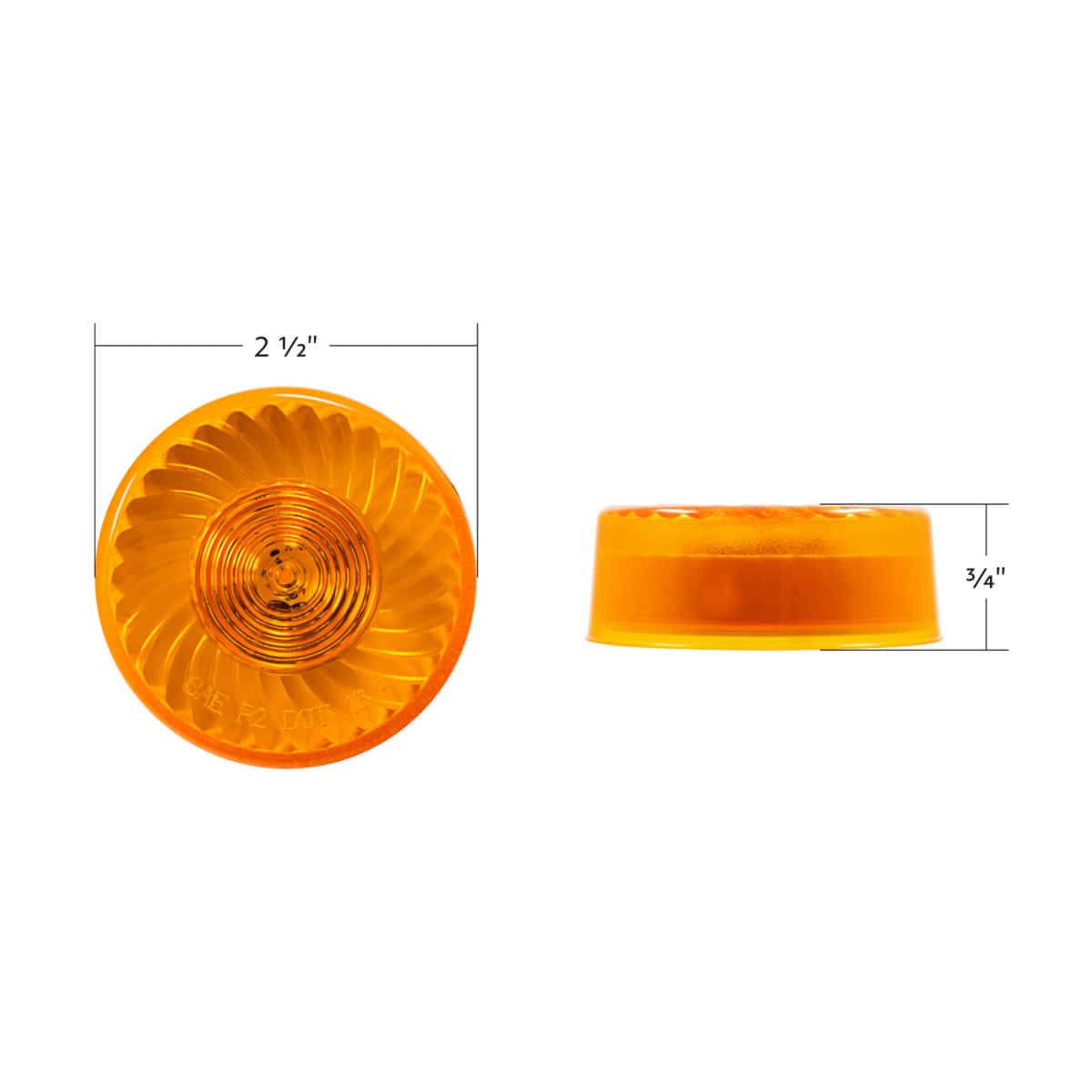 Turbine 10 Led 2.5&Quot; Round Clearance/Marker Light-Amber Led/Amber Lens 7 Turbine 10 LED 2.5" Round Clearance/Marker Light-Amber LED/Amber Lens