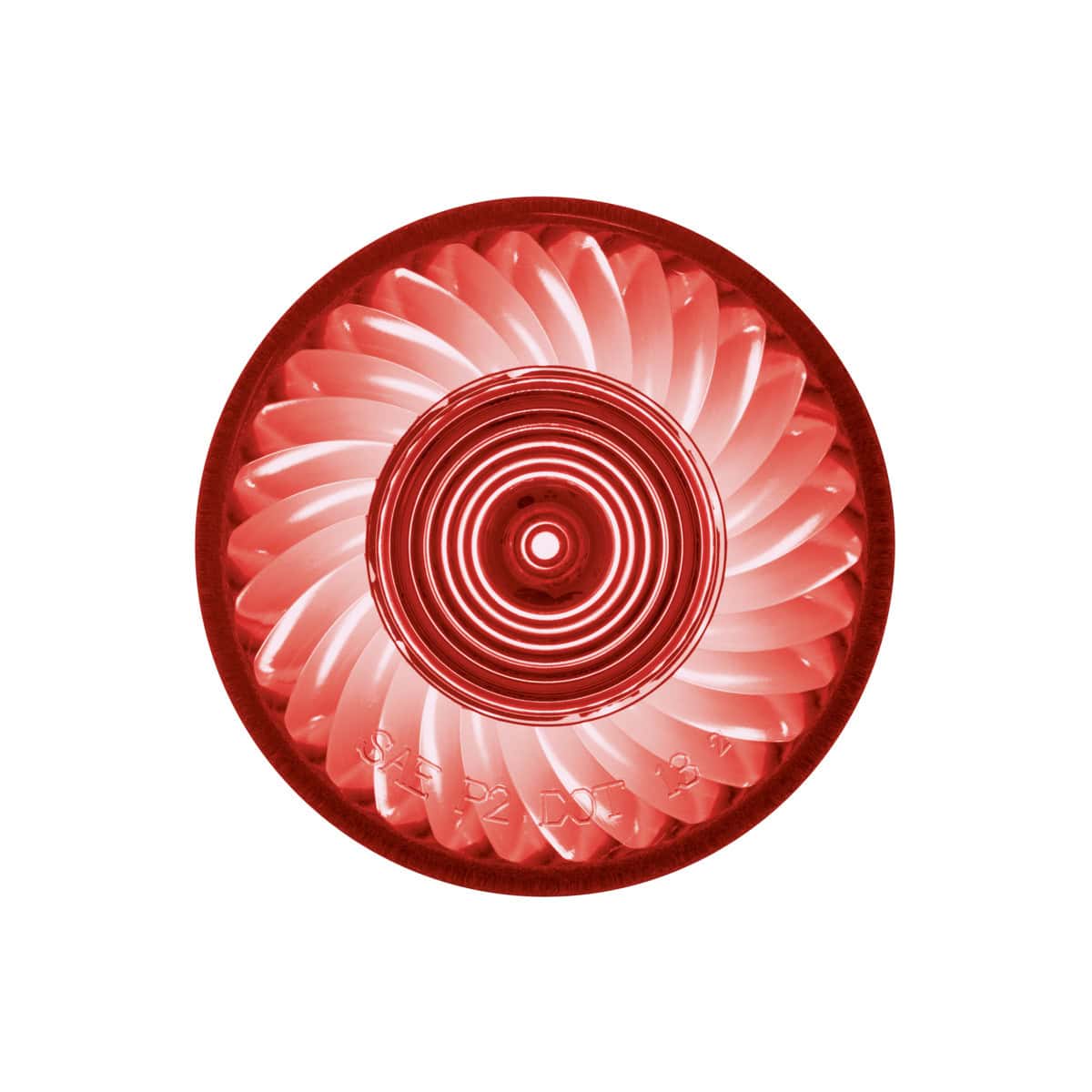 Turbine 10 LED 2.5" Round Clearance/Marker Light-Red LED/Red Lens