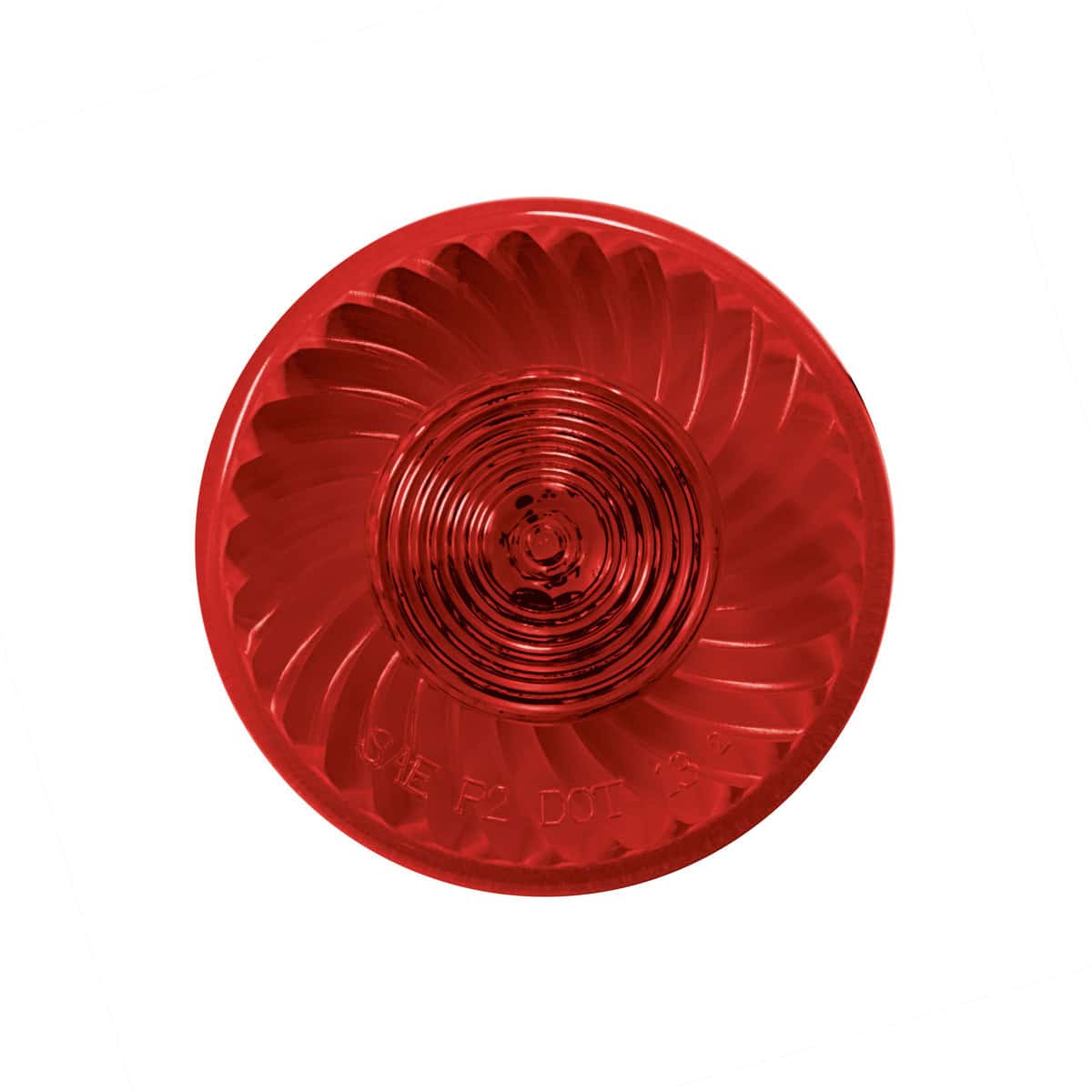 Turbine 10 LED 2.5" Round Clearance/Marker Light-Red LED/Red Lens