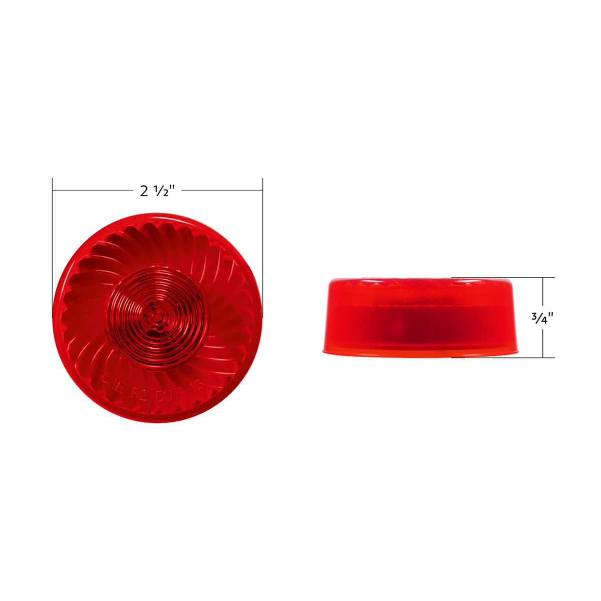 Turbine 10 Led 2.5&Quot; Round Clearance/Marker Light-Red Led/Red Lens 6 Turbine 10 LED 2.5" Round Clearance/Marker Light-Red LED/Red Lens