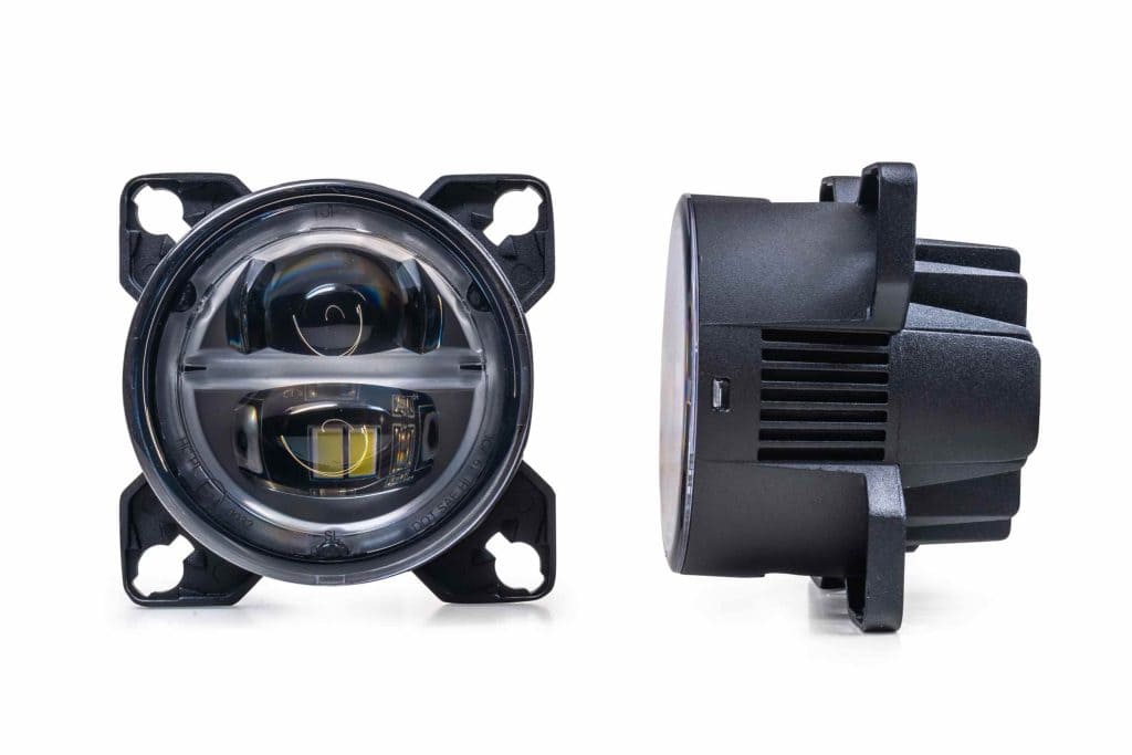 Morimoto Sealed3 90Mm Led Low-Beam Headlight — Single 6 LF800 low-beam unit shown from front and side
