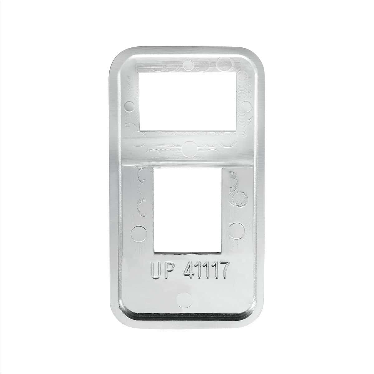 Chrome Plastic Switch Trim For 2001-2010 International 9900I/9400I/9200I - Panel Light 4 Back view of chrome plastic International panel-light switch trim