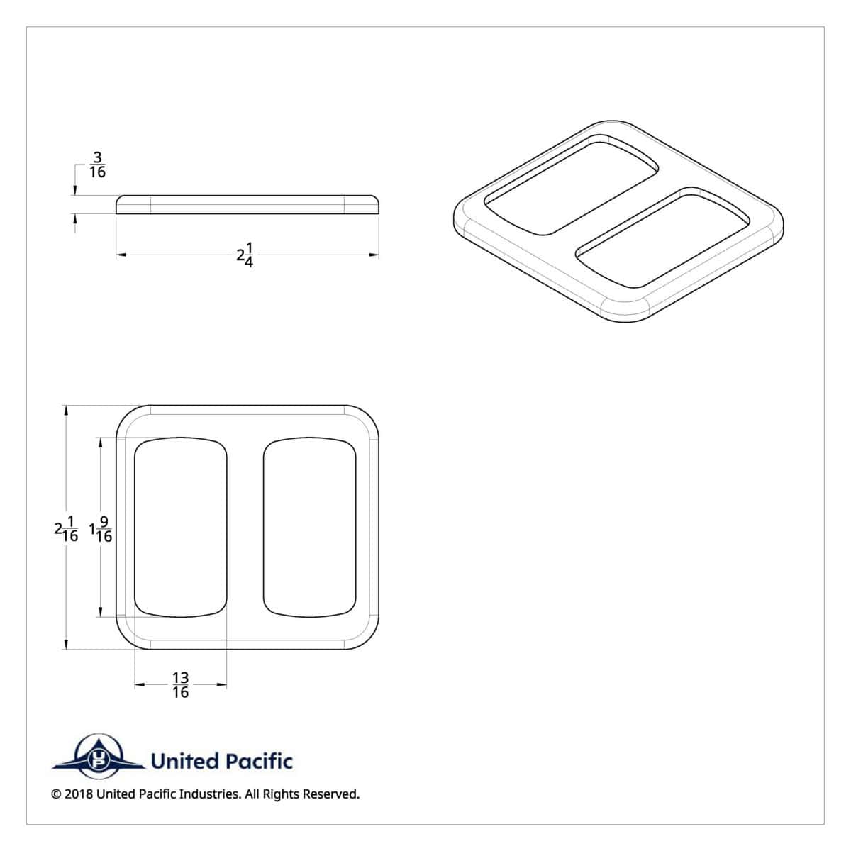 Freightliner Rocker Switch Trim - Double 5 Freightliner Rocker Switch Trim - Double