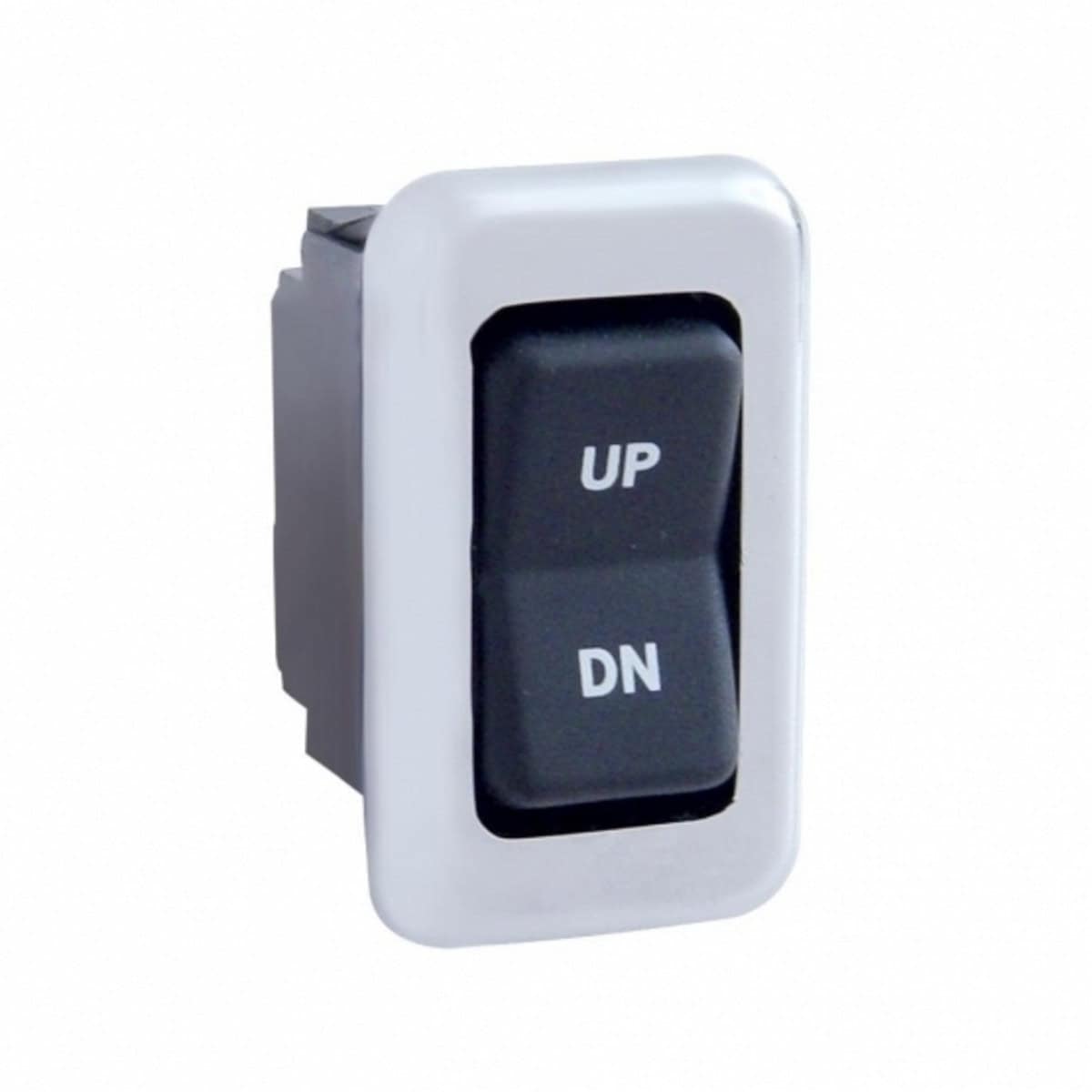 Chrome window switch bezel shown around an International window switch, switch not included