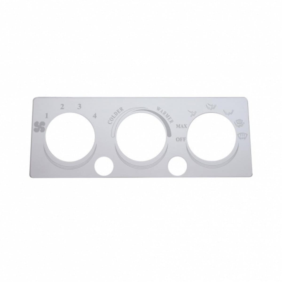 Stainless steel International A/C heater plate with two button openings