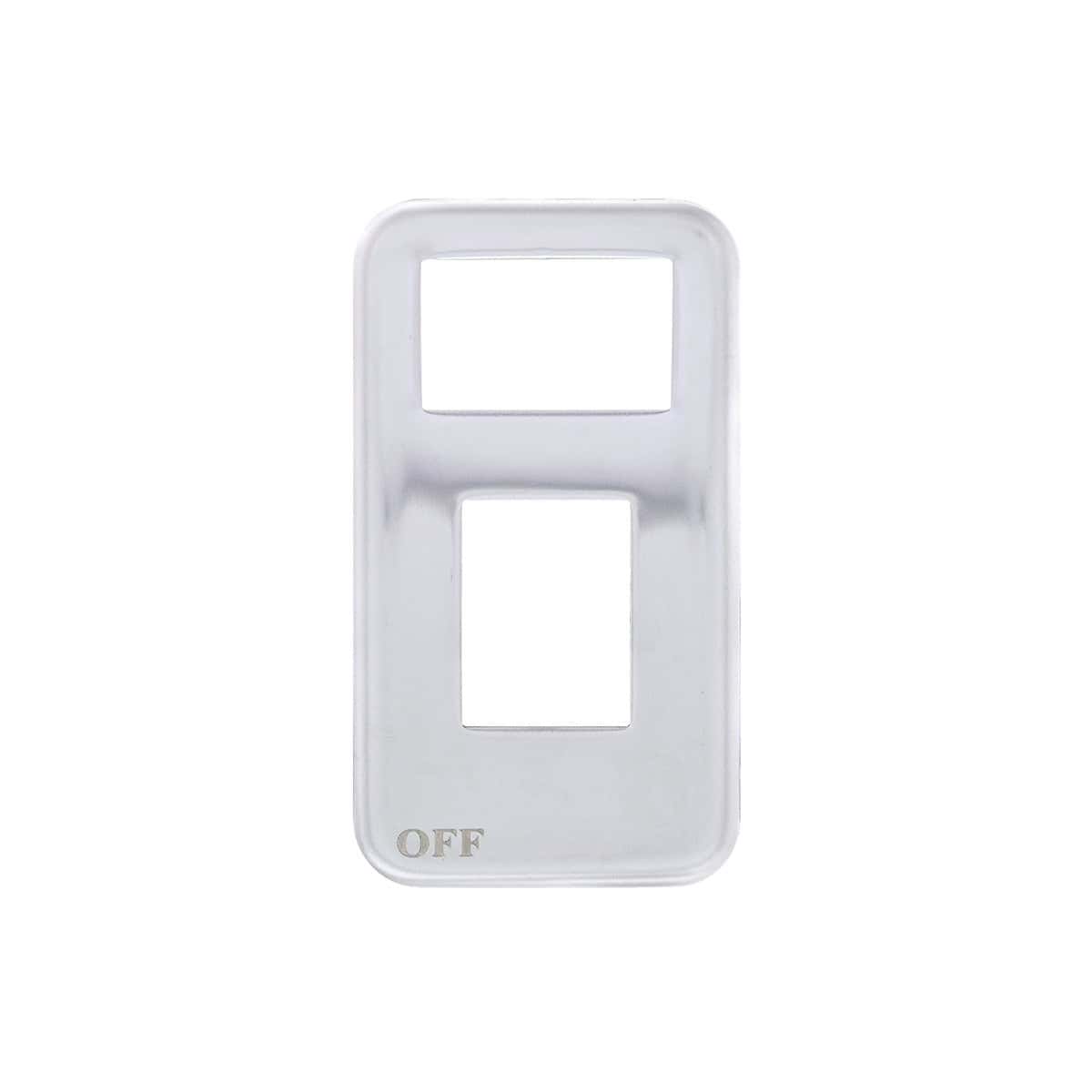 Stainless steel small paddle switch trim for International, front view
