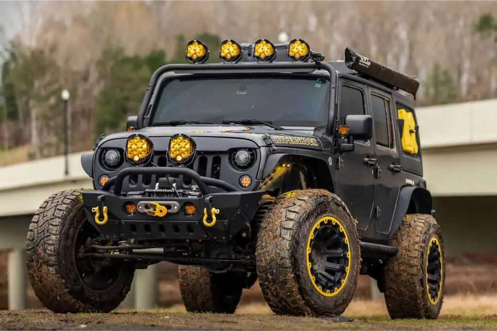 Super7 headlights on a modified Wrangler JK