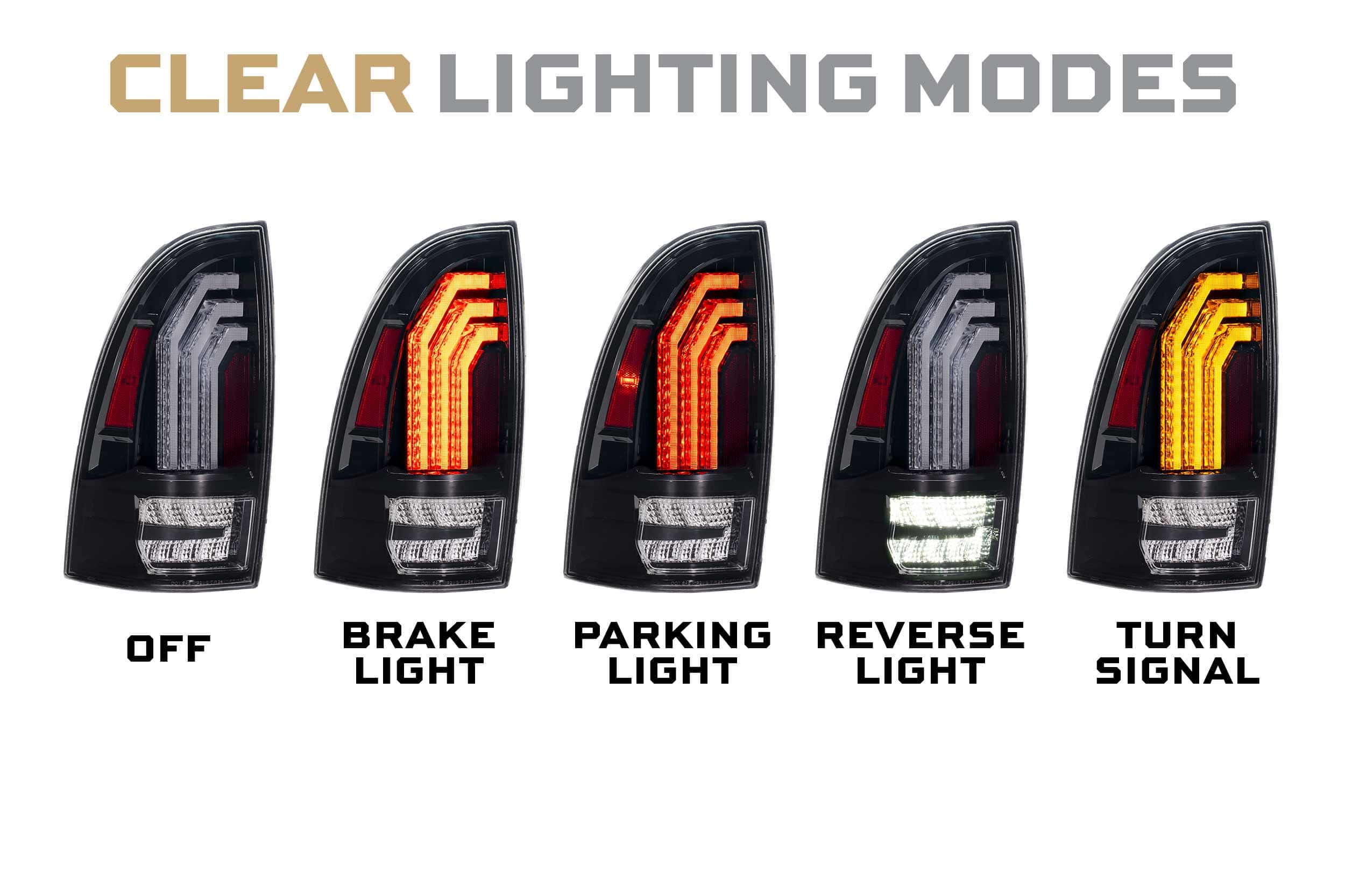 Morimoto XB LED Tail Lights for 2005–2015 Toyota Tacoma — Clear (Pair)