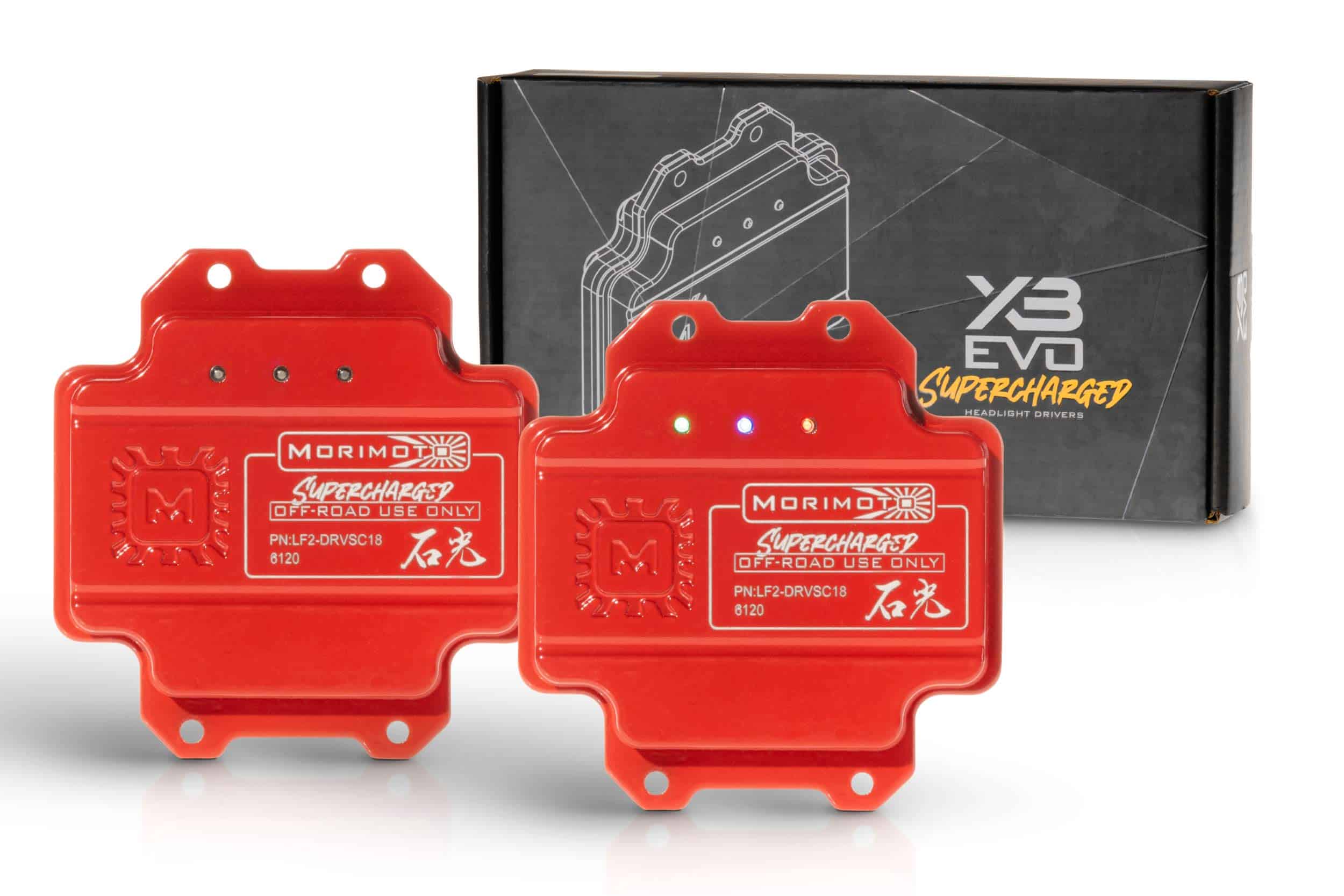 Morimoto LF2-DRVSC18 Supercharged driver pair; optional off-road-only accessory