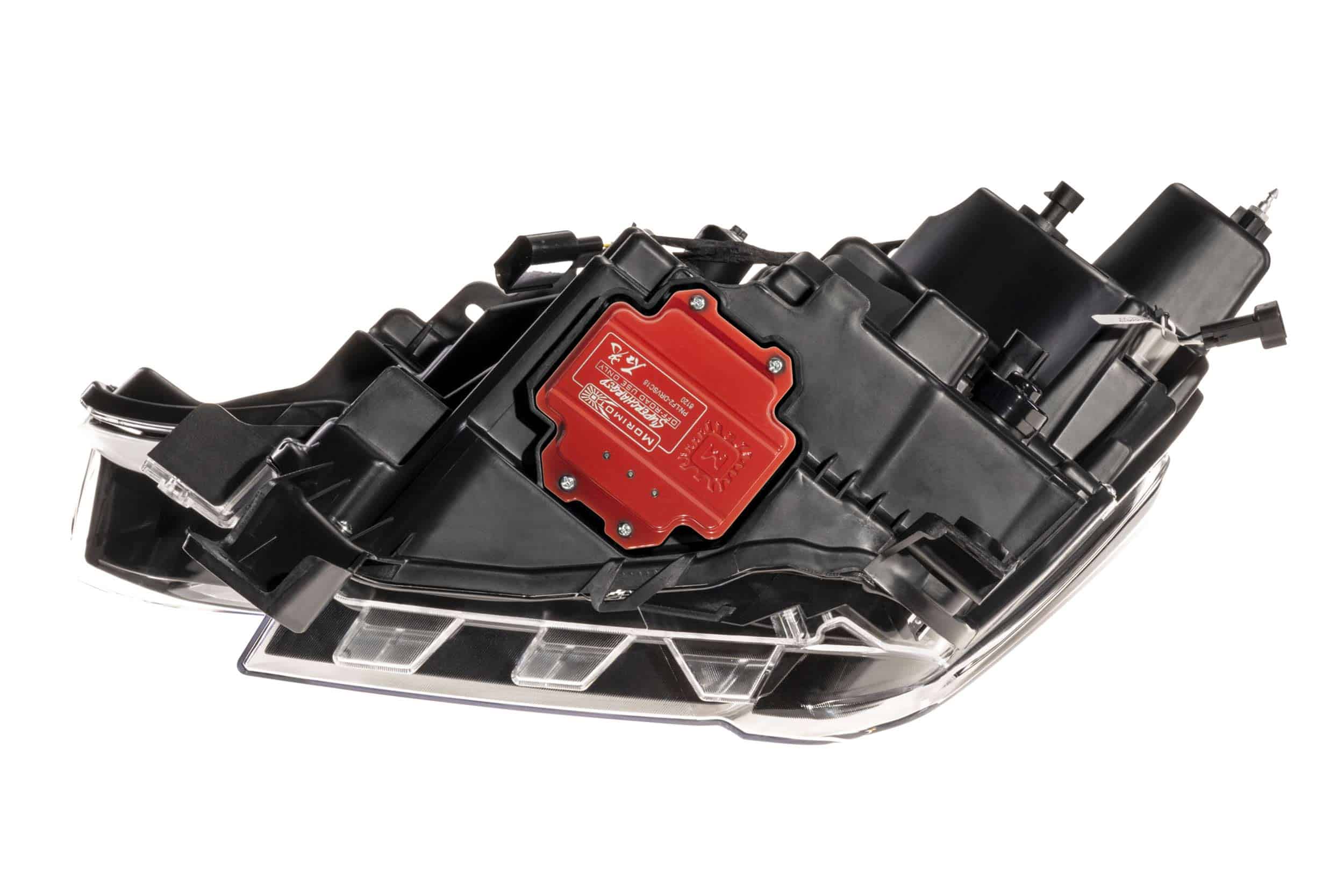 Morimoto Lf2-Drvsc18 Supercharged Drivers For 2021–2023 F-150 / Raptor Xb Evo Headlights (Pair) 3 Morimoto LF2-DRVSC18: supercharged driver mounted on a compatible f-150 headlight housing