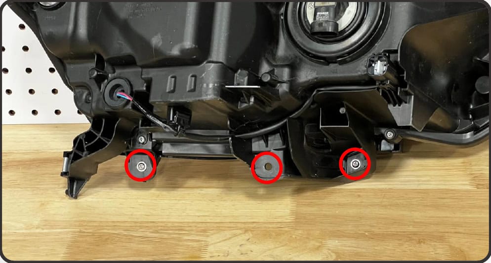 2014–2024 Toyota 4Runner Xb Evo &Amp; Evo Hybrid Installation Guide 14 Remove the two or three screws retaining the lower factory bracket.