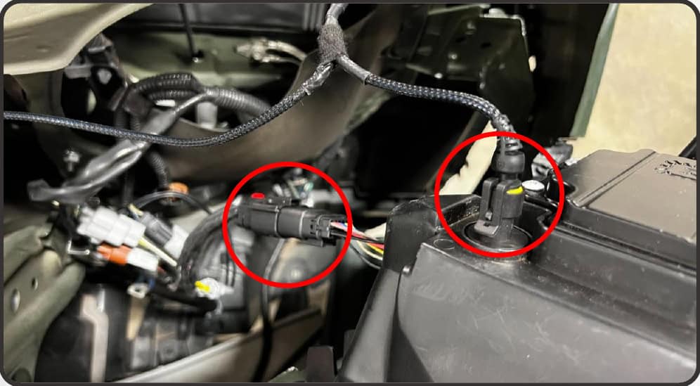 2014–2024 Toyota 4Runner Xb Evo &Amp; Evo Hybrid Installation Guide 38 Connect both the DRL feed and equipment-specific adapter to the new lamp.