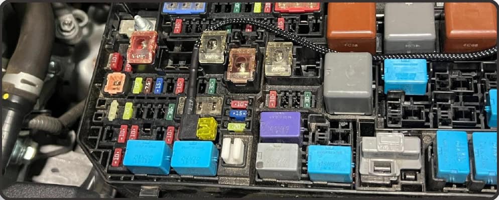 2014–2024 Toyota 4Runner Xb Evo &Amp; Evo Hybrid Installation Guide 26 Transfer the original fuse into the empty tap slot, then fit the tap at INJ.