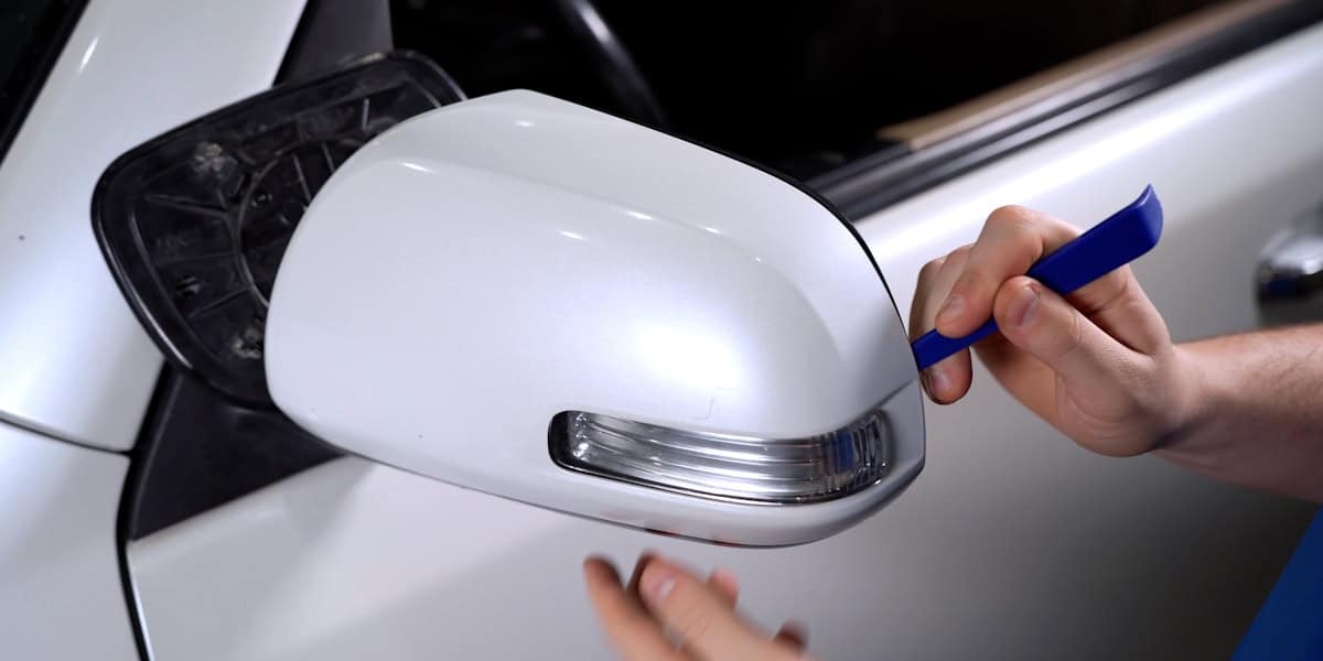 Form Toyota 4Runner And Rav4 Mirror Light Installation Guide 3 Method example: release the mirror cap after freeing its clips.