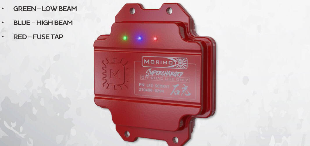 2014–2024 Toyota 4Runner Xb Evo &Amp; Evo Hybrid Installation Guide 24 SC8 indicators: green low beam, blue high beam, red fuse-tap power.