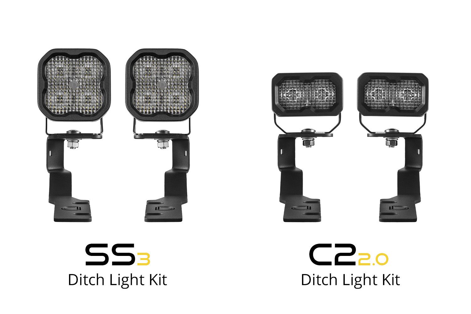 Diode Dynamics C2 2.0 Led Ditch Light Kit For Toyota Rav4 6 C2 2.0 and SS3 RAV4 kit-family comparison. Select the C2 2.0 kit on this page.