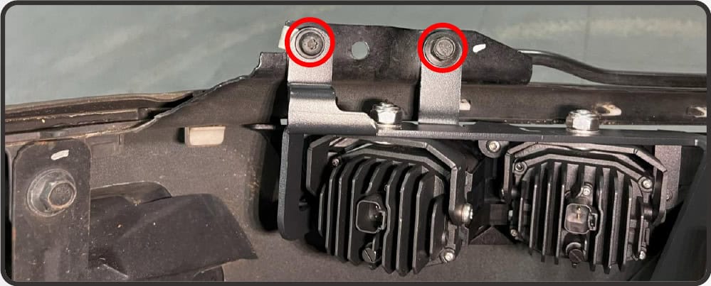 2021–2023 Ford F-150 Morimoto 4Banger Fog Light Installation Guide 22 Morimoto installation illustration: mount the new fog assemblies (1 of 3).