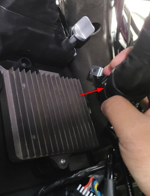 F-150 Elite Headlight Installation Guide | Bts Lighting 26 Accessing the Ford F-150 Elite LED Headlight vertical aim adjuster