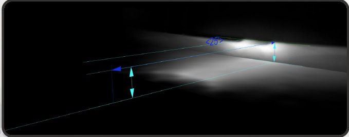 2021–2023 F-150 Morimoto Xb Evo &Amp; Evo Hybrid Installation Guide 35 Manufacturer low-beam aiming diagram at 25 feet