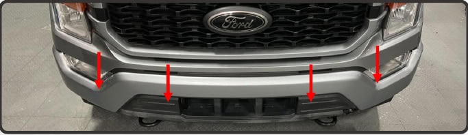 2021–2023 F-150 Morimoto Xb Evo &Amp; Evo Hybrid Installation Guide 11 Release the upper-bumper trim from the grille