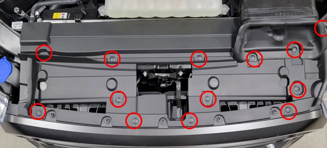 F-150 Elite Headlight Installation Guide | Bts Lighting 3 Removing the Ford F-150 radiator core support panel