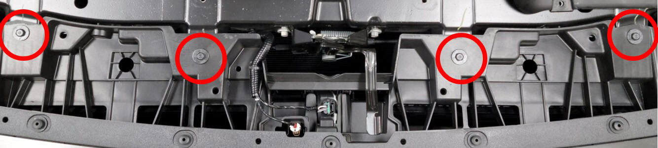 F-150 Elite Headlight Installation Guide | Bts Lighting 5 Removing the upper Ford F-150 grille bolts