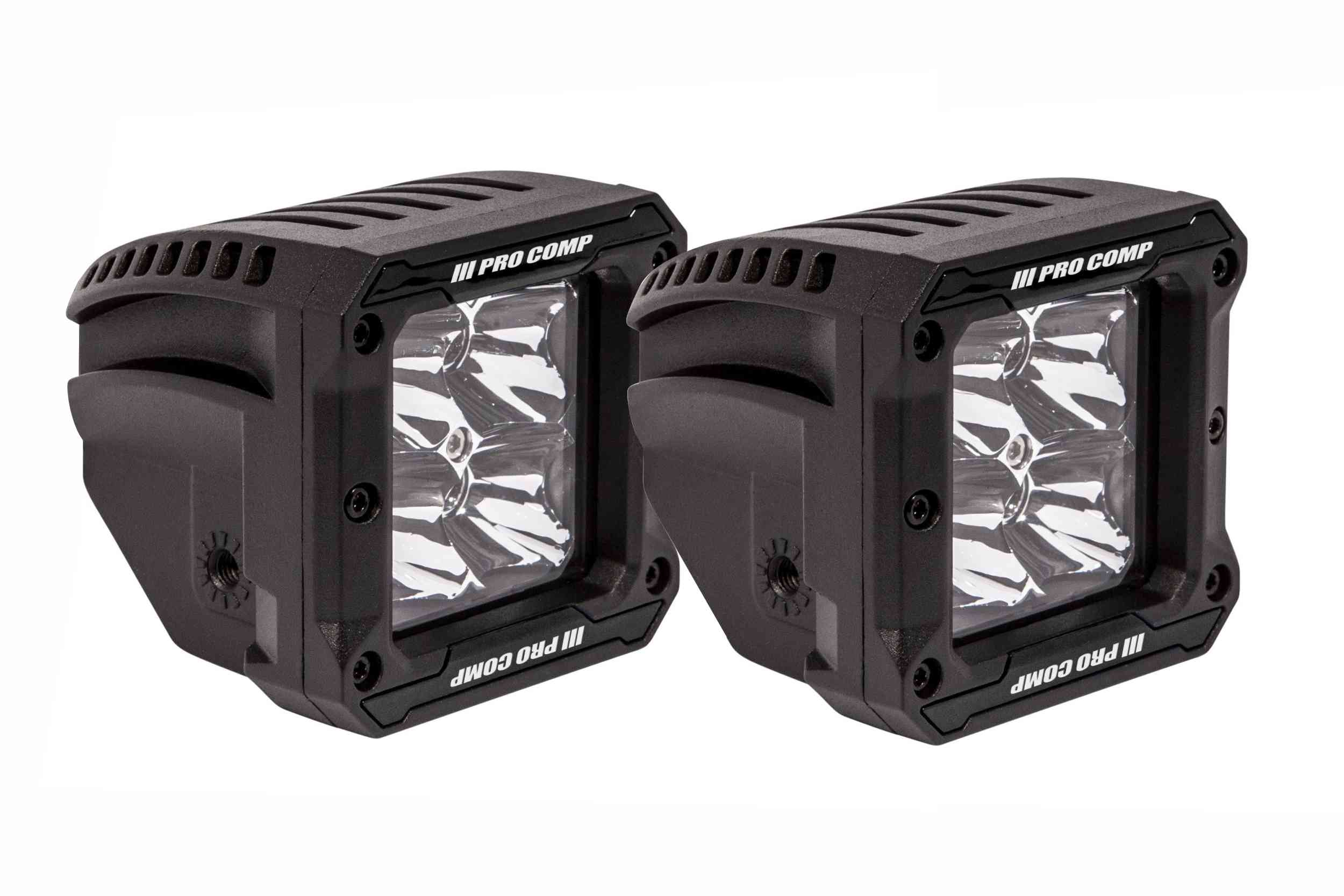 Procomp Gen3 Ditch Light Kit For 2021–2023 Ford F-150 / Raptor 156 ProComp EXP76414P Spot pod pair; component photo, vehicle brackets and harness also included in the complete kit.