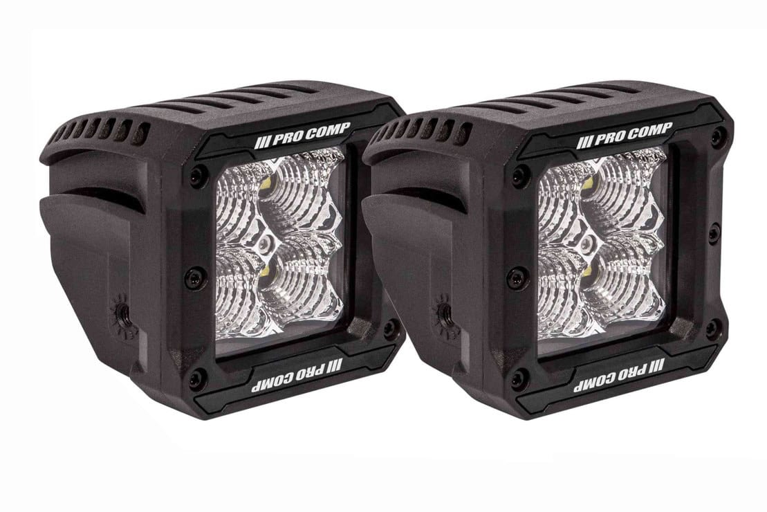 Procomp Gen3 Ditch Light Kit For 2021–2023 Ford F-150 / Raptor 3 ProComp Gen3 Flood pod pair — component photo.