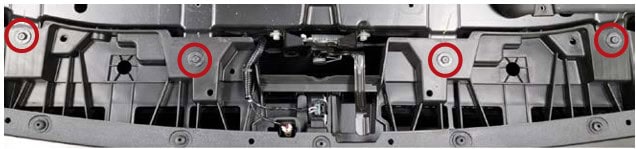 2021–2023 Ford F-150 Ss5 Crosslink Installation And Backlight Guide 5 Upper grille fastener locations.
