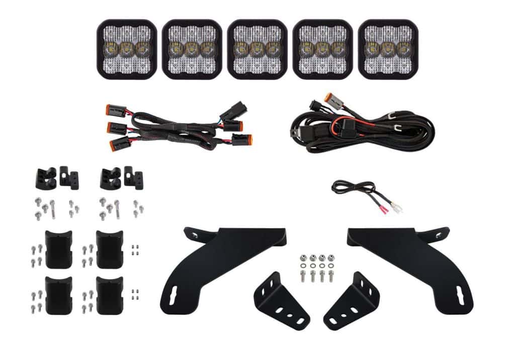 How To Plan A 2021–2023 Ford F-150 Lighting Upgrade 9 Five SS5 pods with CrossLinks, F-150 mounting brackets and wiring