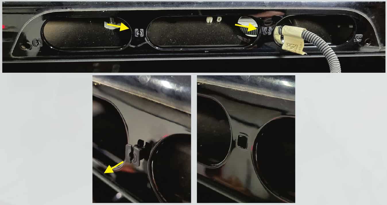 F-150 Morimoto X3B Third Brake-Light Installation Guide 10 Release and remove the two original mounting clips.