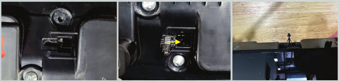 F-150 Morimoto X3B Third Brake-Light Installation Guide 11 Correct left/right orientation of the X3B centre mounting clips.