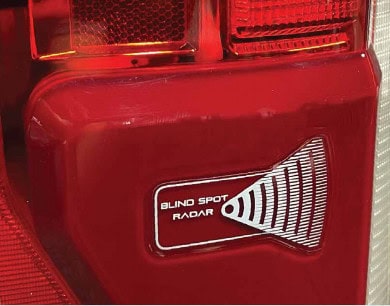 2021–2023 F-150 Morimoto Xb Tail-Light Installation Guide 5 Factory Blind Spot Radar marking