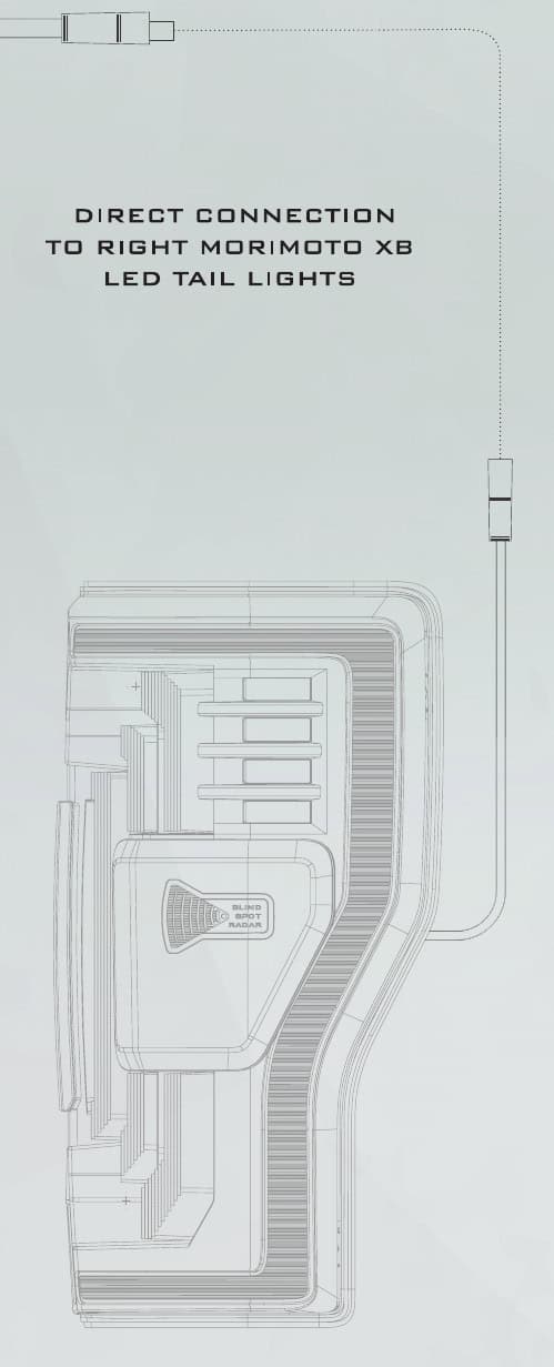 2021–2023 F-150 Morimoto Xb Tail-Light Installation Guide 32 Direct connection to the right Morimoto XB tail light