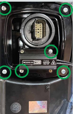 2021–2023 F-150 Morimoto Xb Tail-Light Installation Guide 19 Factory LED path: holder screws and resistor removal points