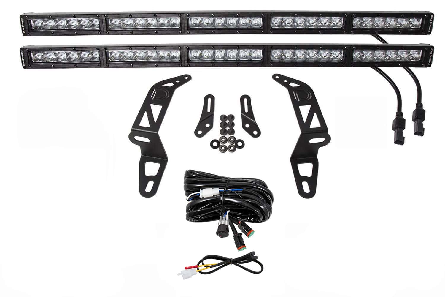 Diode Dynamics Ss30 Bumper Bracket Kit For 2018-2025 Jeep Jl Wrangler/Gladiator White Driving Dual 10 DD6083: dual Classic SS30 White Driving kit.