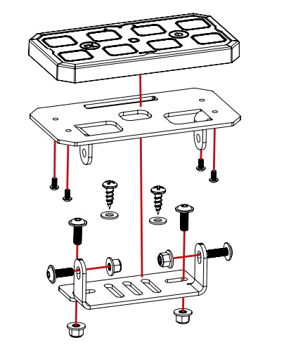 Jeep Jl D-Switch Hub Mount And Wiring Guide 4 Universal controller bracket assembly illustration