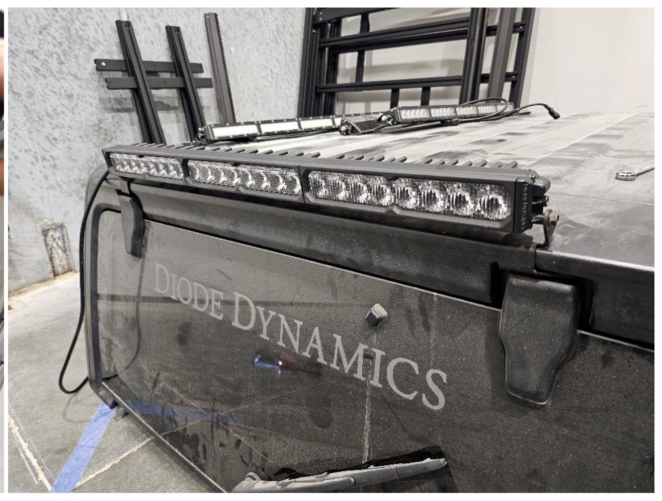 Jeep Jl Rear Hardtop Ss30 Light Bar Installation 7 Secure and centre the bar. Manufacturer installation photograph.