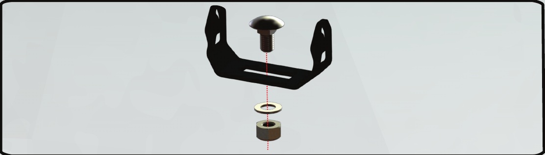 4Runner Banger Ditch-Light Preparation &Amp; Pod Assembly 4 Fit the carriage bolt through the U-bracket; use the supplied washer and locking nut.