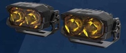 Morimoto 2Banger Ditch Light Kit For 2014–2024 Toyota 4Runner 26 2Banger Spot pair, yellow lens. Manufacturer hardware photo; NCS/HXB tier is chosen separately.