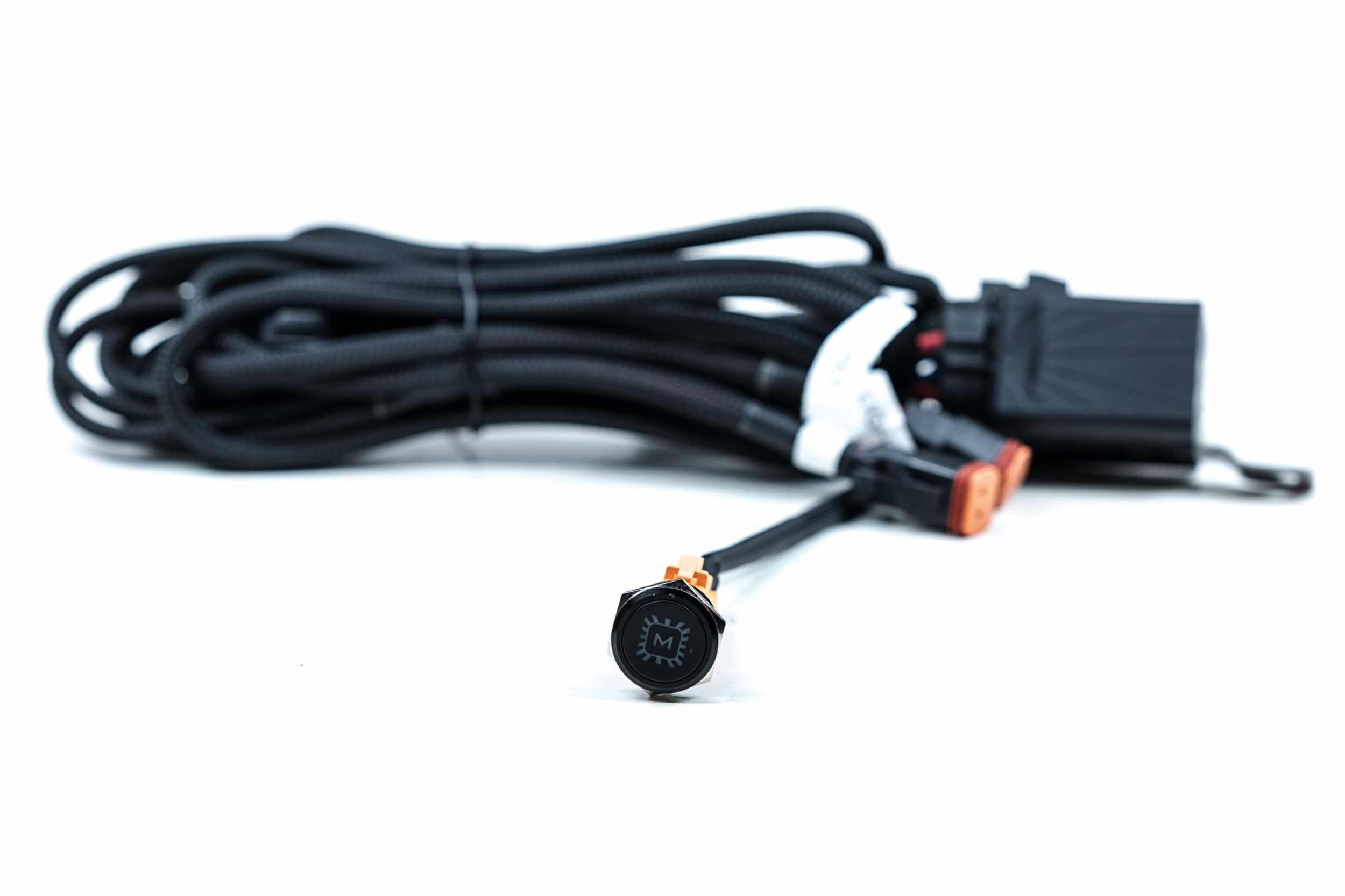 Morimoto 2Banger Ditch Light Kit For 2014–2024 Toyota 4Runner 14 Harness leads and switch.