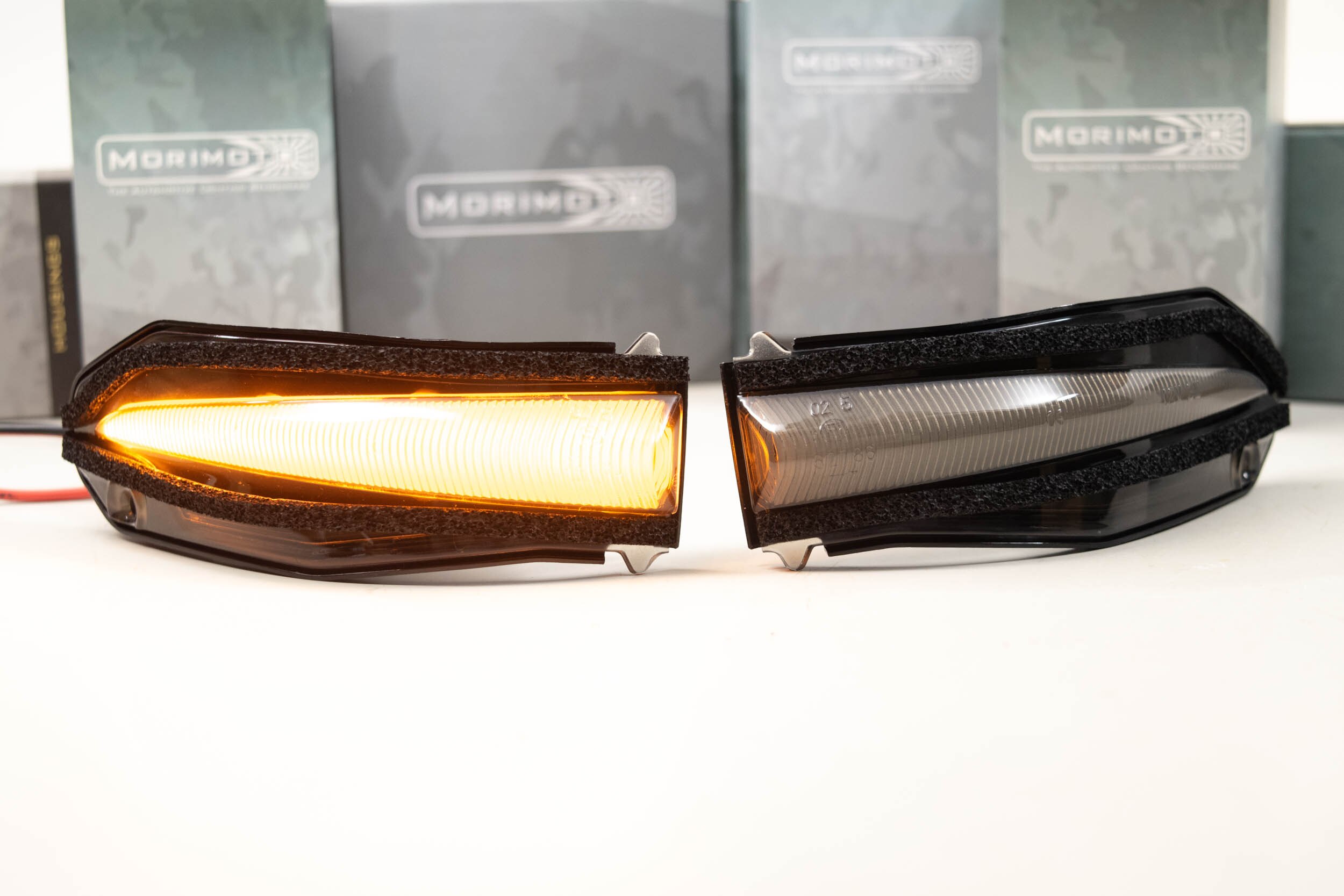 Morimoto Xb Led Mirror Lights For 2014–2024 Toyota 4Runner / 2013–2018 Rav4 6 Amber sequential illumination shown on the LFM16 pair.