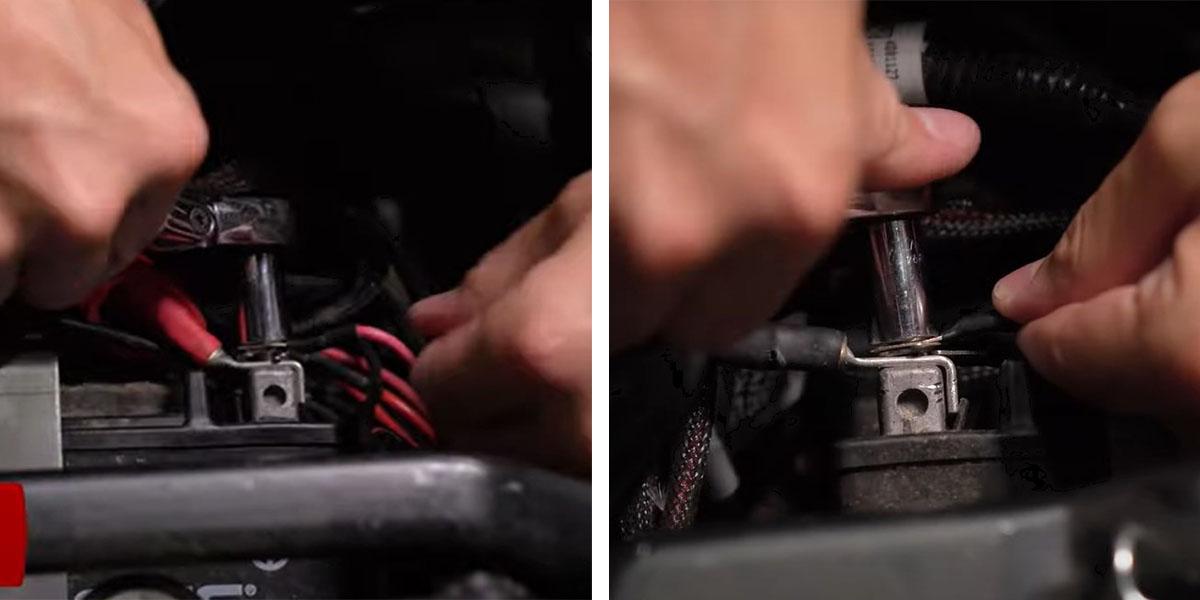 Polaris Rzr Pro Xp / Turbo R Ss5 Crosslink Roof Installation Guide 5 Battery connections and relay location beneath the driver seat.