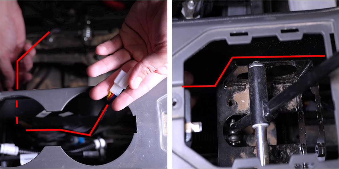 Polaris Rzr Pro Xp / Turbo R Ss5 Crosslink Roof Installation Guide 9 Route the switch lead around the shifter, away from its moving bracket.