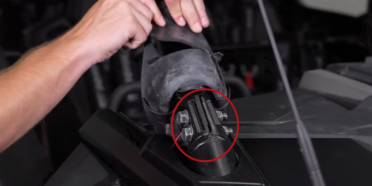 Polaris Rzr Pro Ss3 / Ss5 A-Pillar Installation Guide 20 Peel back the boot to expose both cage fasteners.