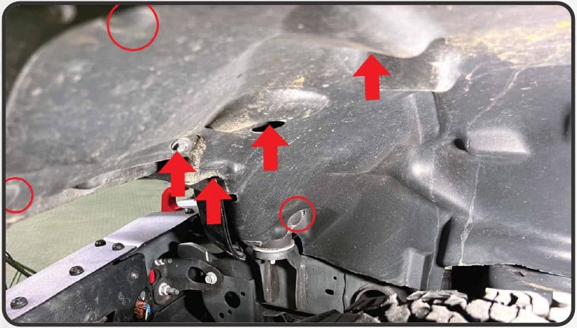 Jeep Jl/Jt Morimoto Xrgb Fender Chop Installation 2 Front liner clips and 10 mm fasteners.